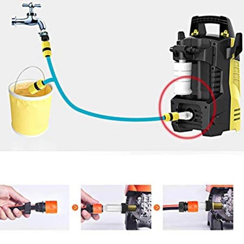 5 Stück Waschmaschinen-Wasserfilter-Netz Geeignet für Kärcher K2-K7 Serie Hochdruckfilter 7,8x3,5x2,5cm Kunststoff Transparent