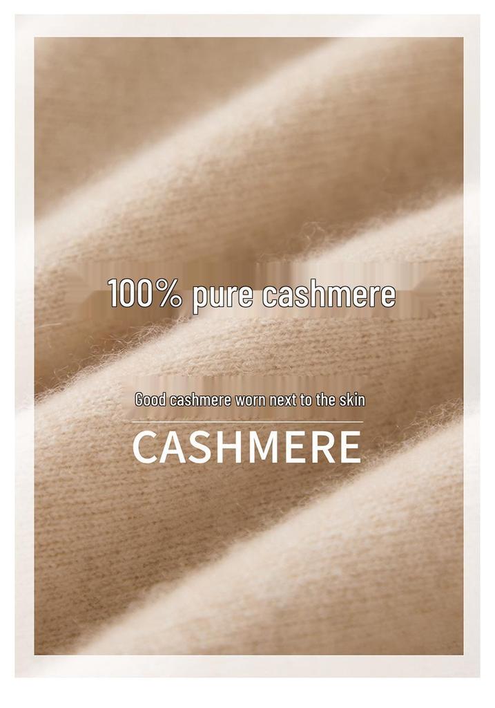 Women's 100% Pure Cashmere Long Sleeve Two-in-One Knit Pullover Sweater
