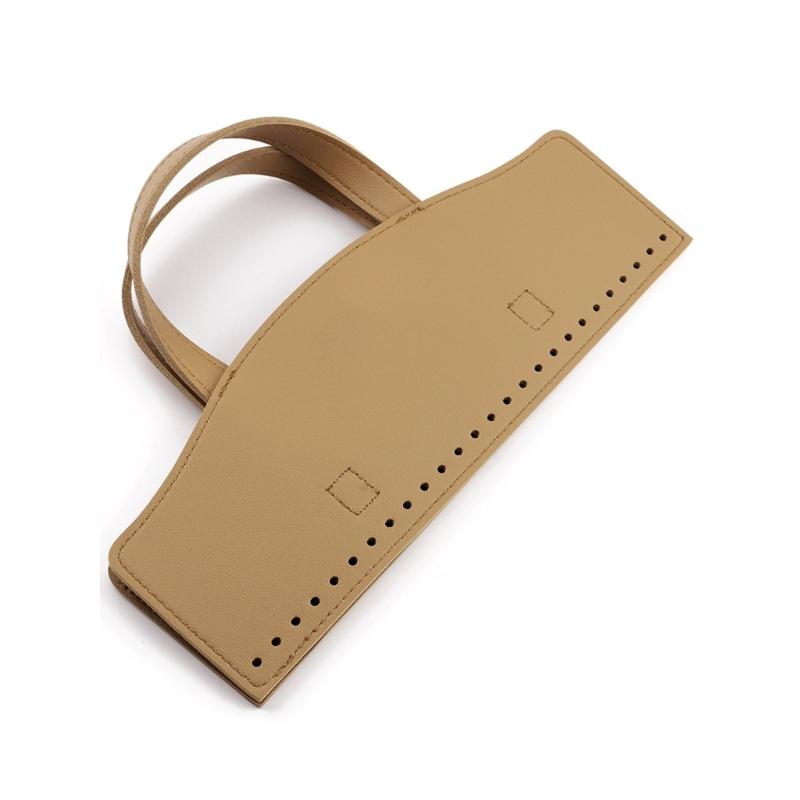 1Set Detachable PU Leather Bag Handle Bag Flap Cover with Lock Replacement Accessorie for DIY Crochet Handbag Sewing Kit
