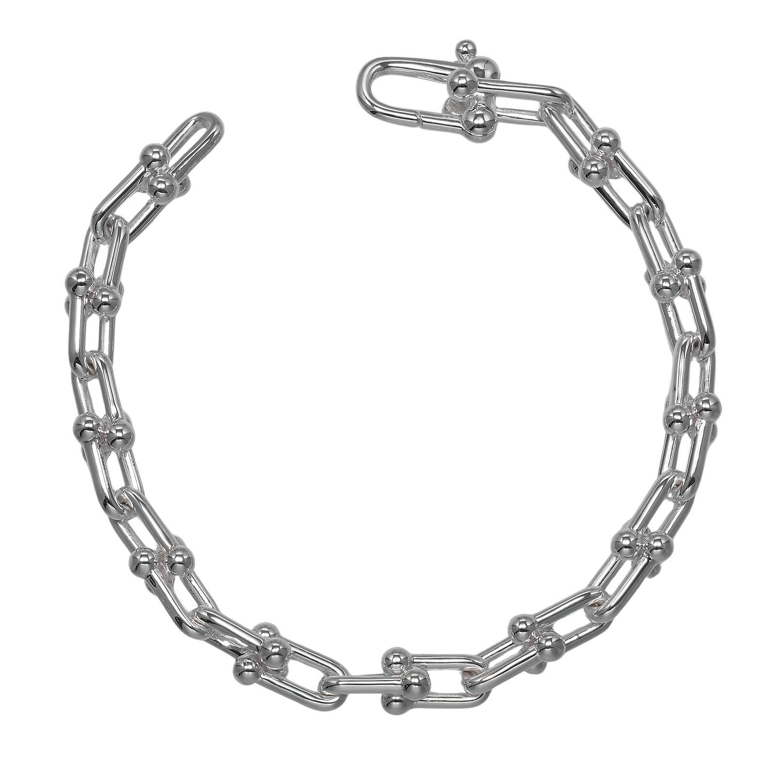 

TIFFANY&Co. hardware small link Bracelet Wrist Size6 Silver925 17.13g Women Used