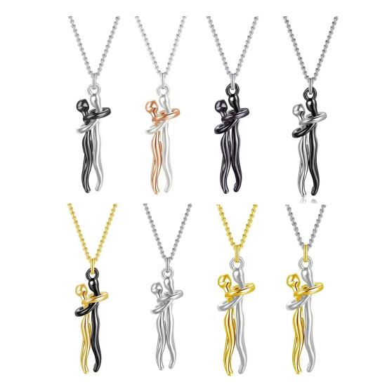 Kramande parhänge halsband lätt hypoallergeniskt män kvinnor legering kedja halsband mode smycken accessoarer alla hjärtans dag present