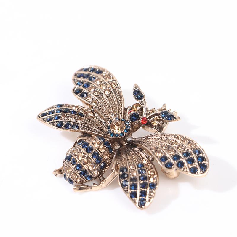 

Брошь в виде пчелы и насекомых, винтажная металлическая булавка, зажим для шарфа, аксессуары для одежды коричневый