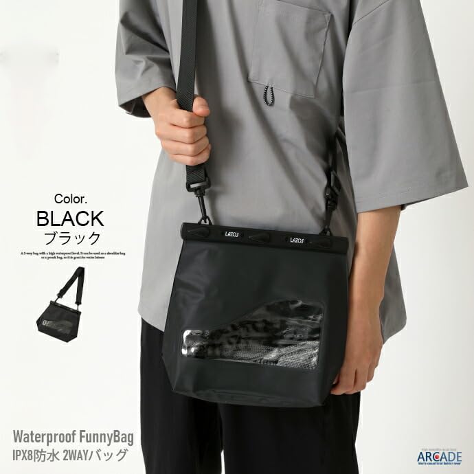 Arcade Waterproof Clear Shoulder Bag with Fanny Pack for the and Blue Window, Beach, Hiking, Fishing, Pool,