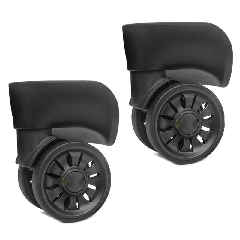 2 st Reservhjul för Resväska Kraftigt Rullhjul för Bagagebox Resväska 360 graders Svängbart Kit SilentWheel