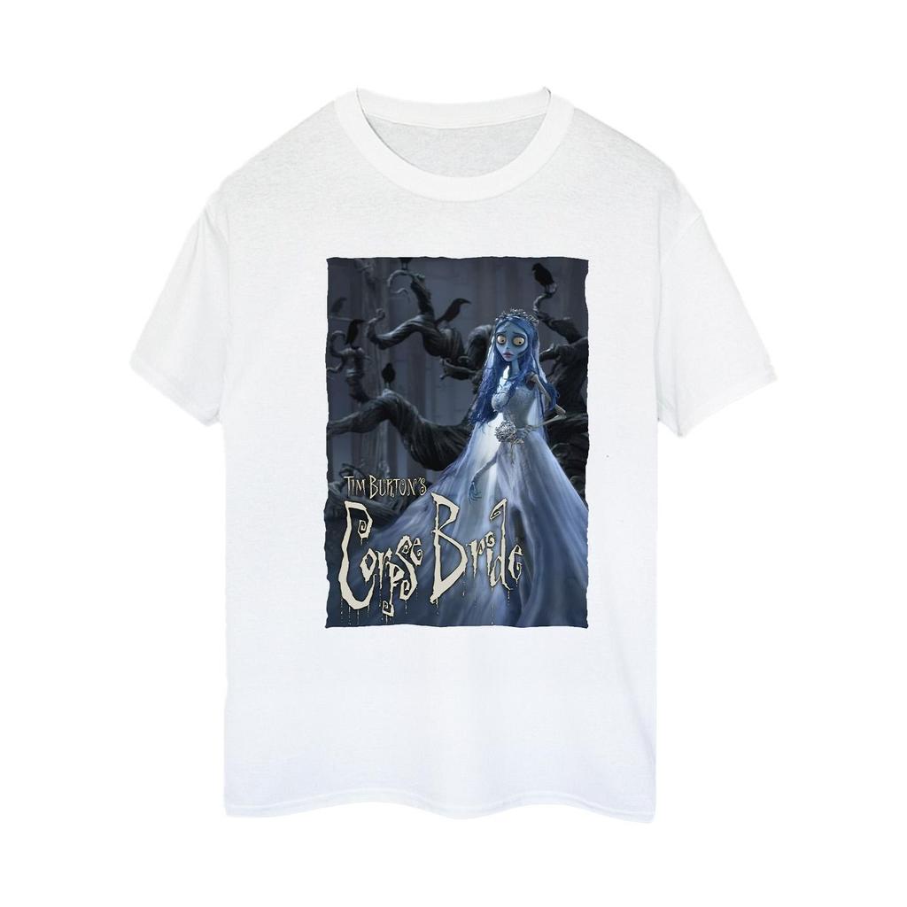 Corpse Bride Damen-/Damen-Hochzeitskleid-Poster, Baumwoll-Boyfriend-T-Shirt