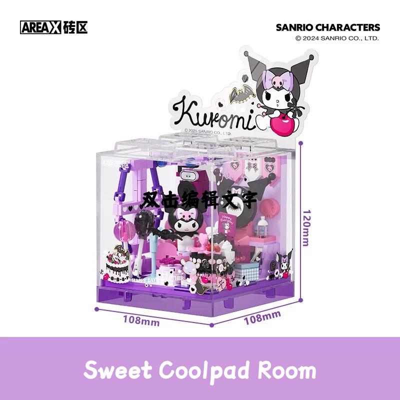 Areax  Building Blocks Sanrio Series Cute Shop Kuromi Puzzle Assembly Toys Gifts Ornaments Entertainment Toys