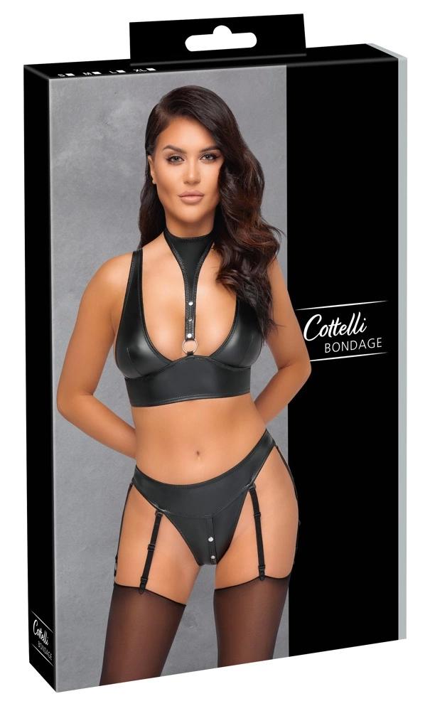 Cottelli Bondage - 2-Piece Sexy Matte Bondage Set M
