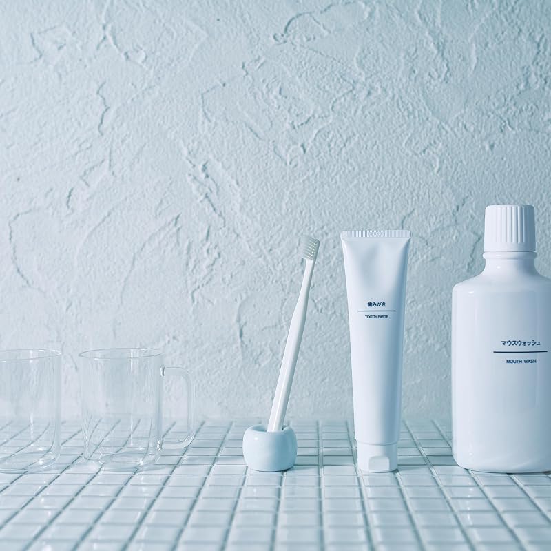 MUJI Porcelain Toothbrush Stand - Single Toothbrush Holder, Gray MBB20A6A