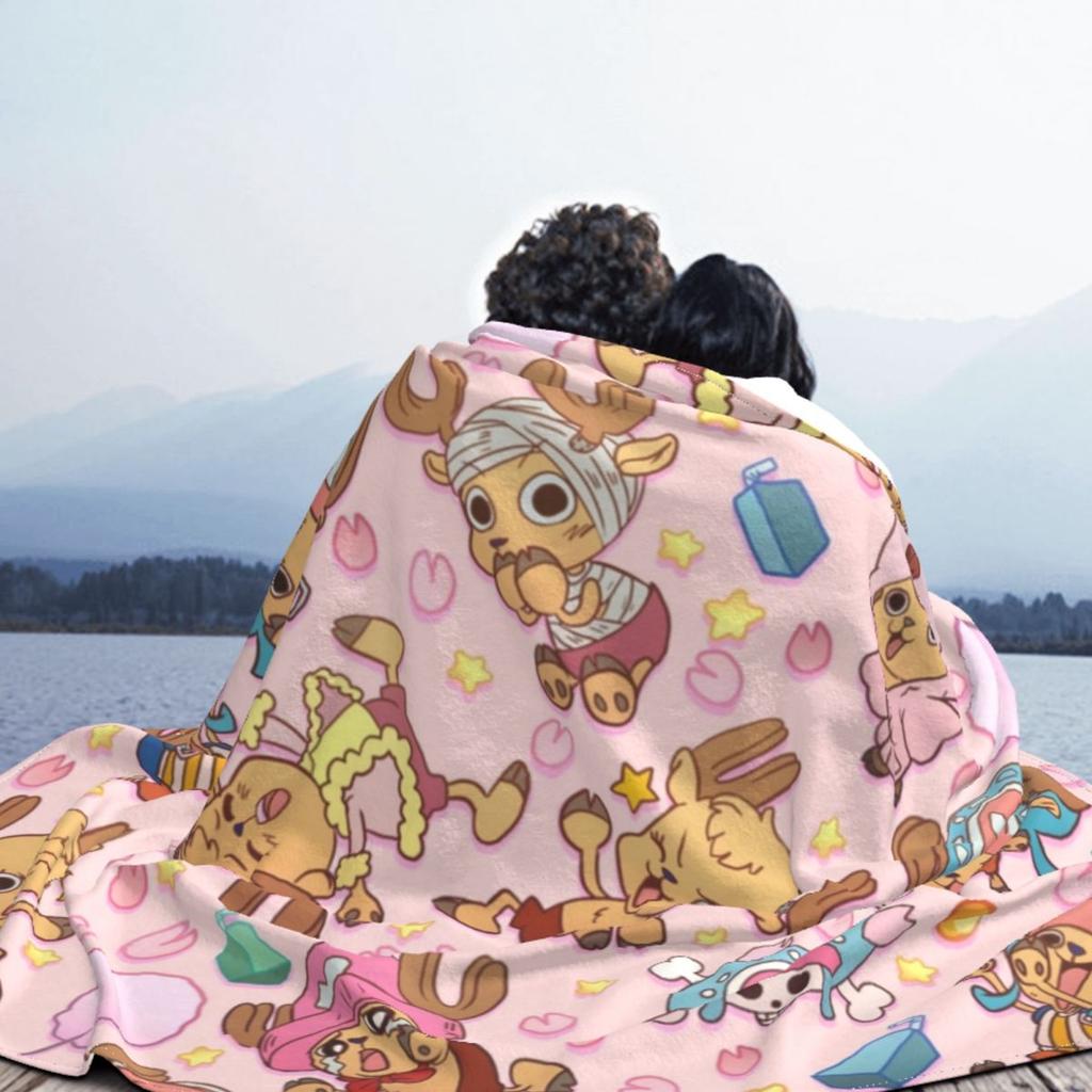 Tony tony chopper! Decke Flanell Frühling Herbst Anime Multifunktions Super Warm Überwurf Decke für Bett Outdoor Tagesdecken