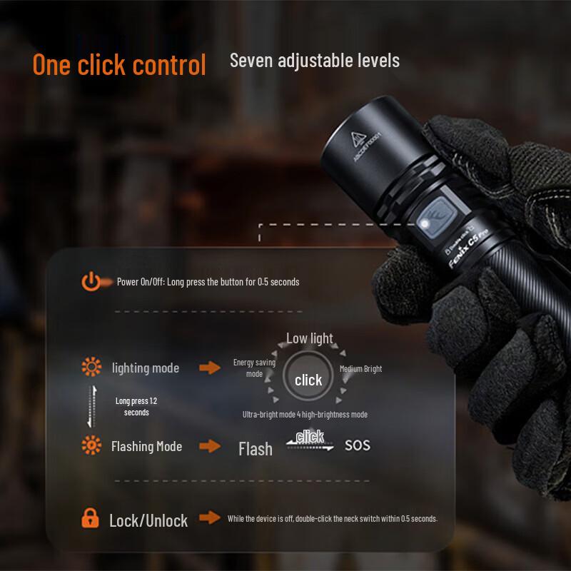 FENIX C5 Pro Rechargeable Flashlight
