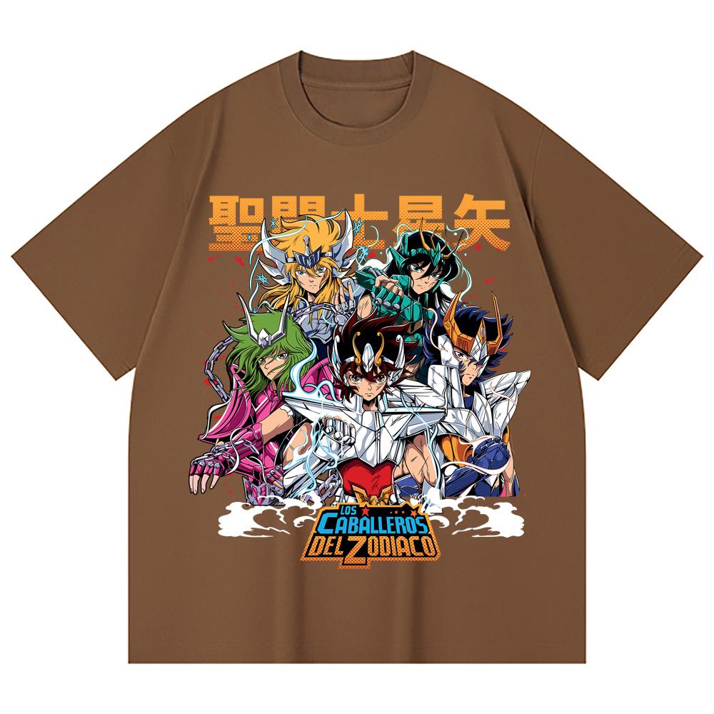 T-shirt Unisex in Cotone Pesante 230 g/m² 100% Cotone con Stampa Saint Seiya V1