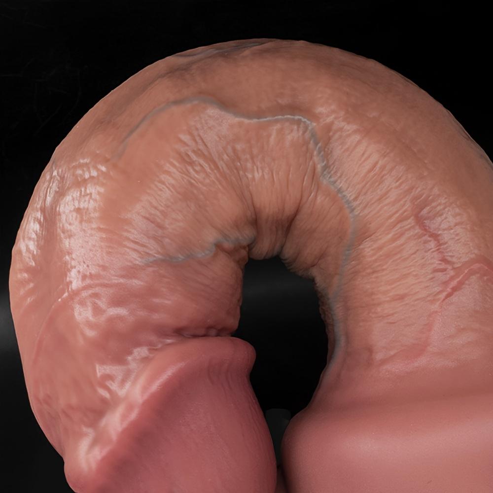 XXL 33CM Pene Realista Super Grueso y Largo | Enorme Dildo de Silicona Líquida con Fuerte Ventosa | Masturbador Suave de Doble Capa para Mujeres