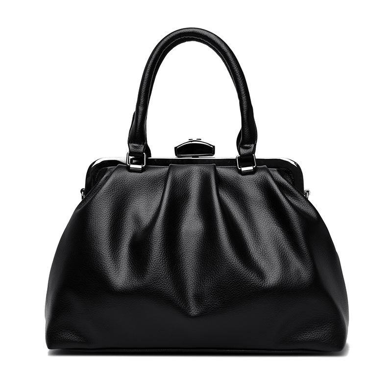 Women's Bag European and American Bag Folds Simple Shoulder Large Capacity Casual Oblique Span Handbag
