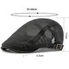 HT4822 Berets Men Women Spring Summer Mesh Cap Artist Painter Beret Hat Breathable Ivy Flat Cap Male Female Adjustable Beret Cap