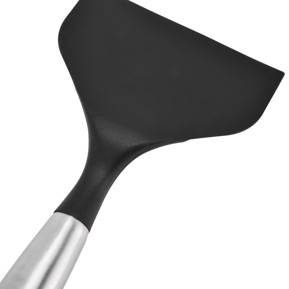 Heat Insulated Silicone Spatula Soft Silicone Wide Cooking Spatula Non Stick  Daily Kitchen Use