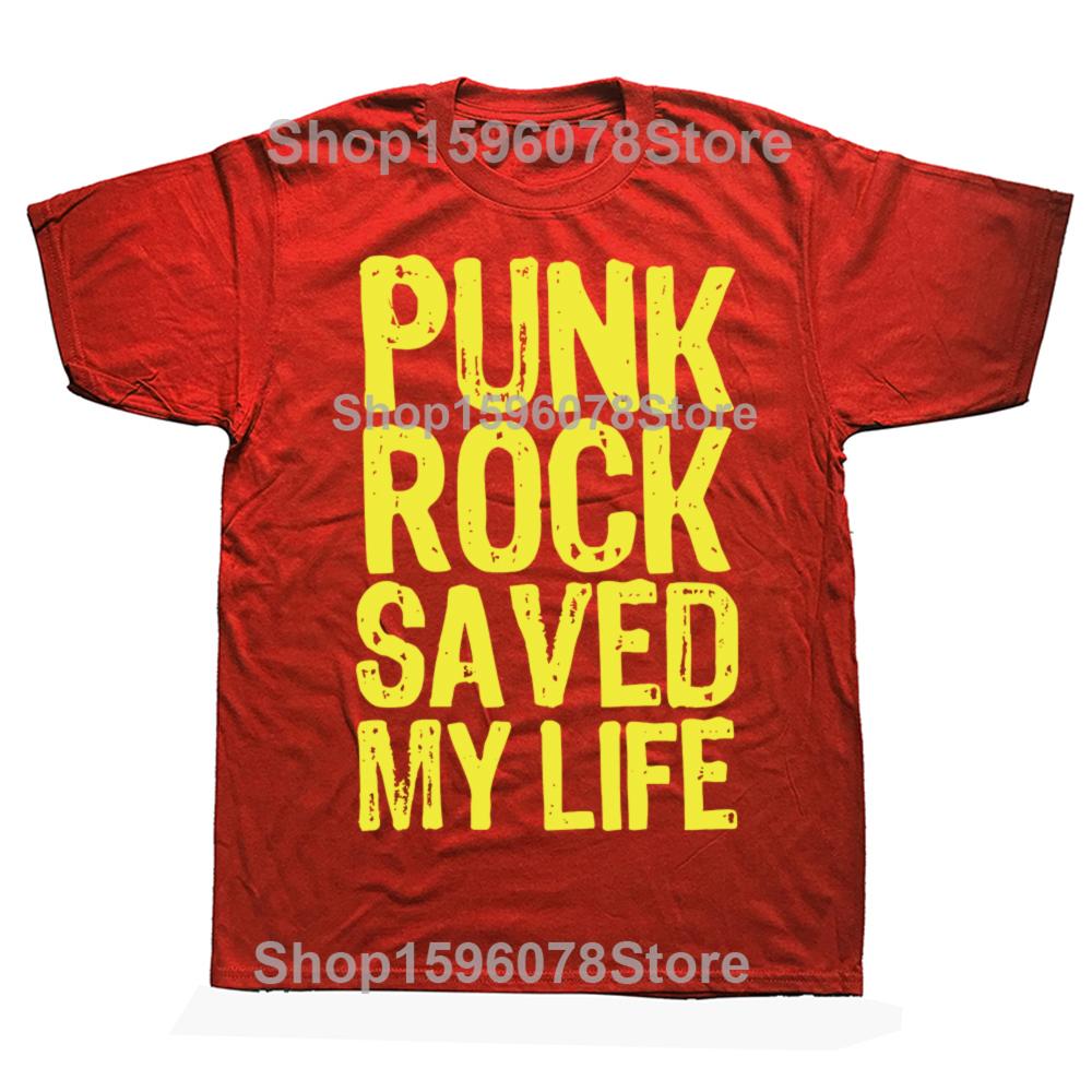 Funny Punk Rock Ruined My Life T Shirts Cotton Short Sleeve Birthday Gifts Mens Clothing Fashion Casual Loose Oversized T Shirt S