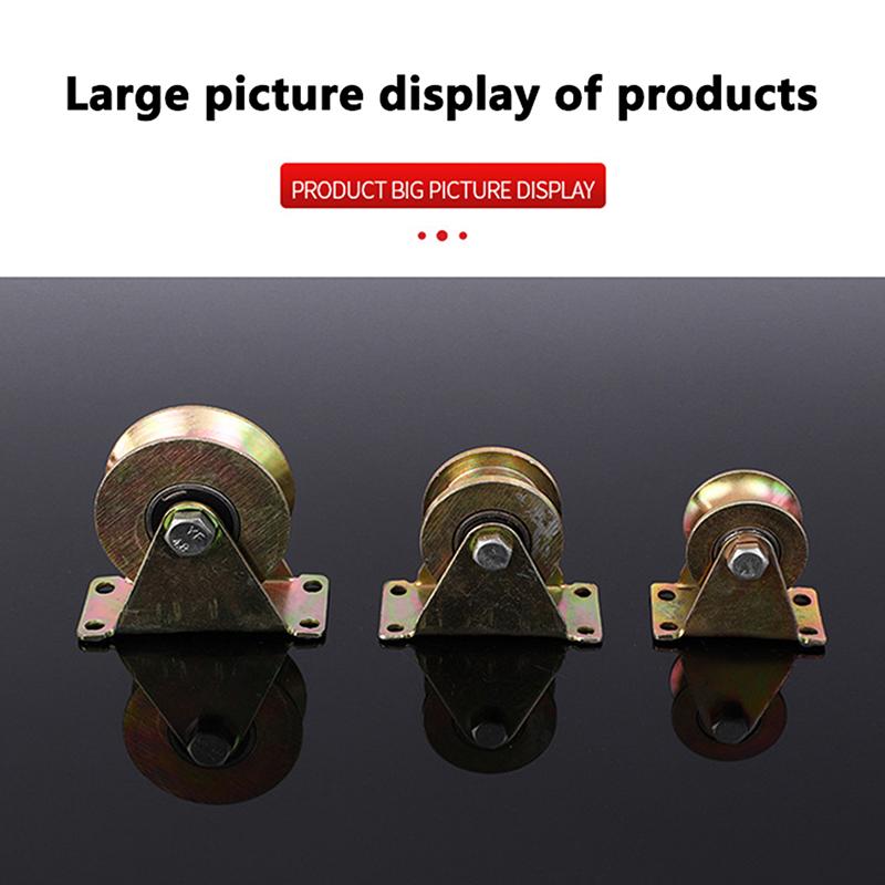 4Pcs V Shaped Plating Color Track Wheel Bearing Home Hardware Rigid Caster V Groove Wheel For Sliding Door Rollers