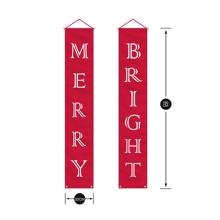 Christmas Door Banners: Hanging Flags & Decorative Curtains for Popular Holiday Display