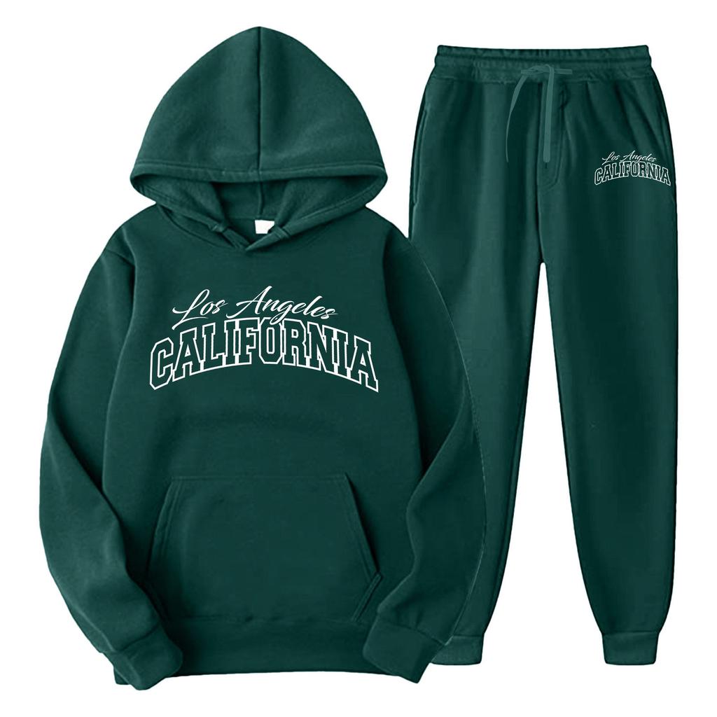 New cross-border foreign trade pullover men's and women's same sports sweater set fashion sweater sweatpants fleece hoodie set