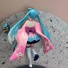 20cm Hatsune Miku Cherry Blossom Kimono Action Figure Girl Collection Model Toy Kawaii Anime Figurine Desktop Ornaments Gift PVC Poseable Articulated