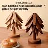 Ställ i trädform Trä Julgransform Dekorativ Skållningsskydd Värmebeständig Bordsdekoration Matta Underlägg