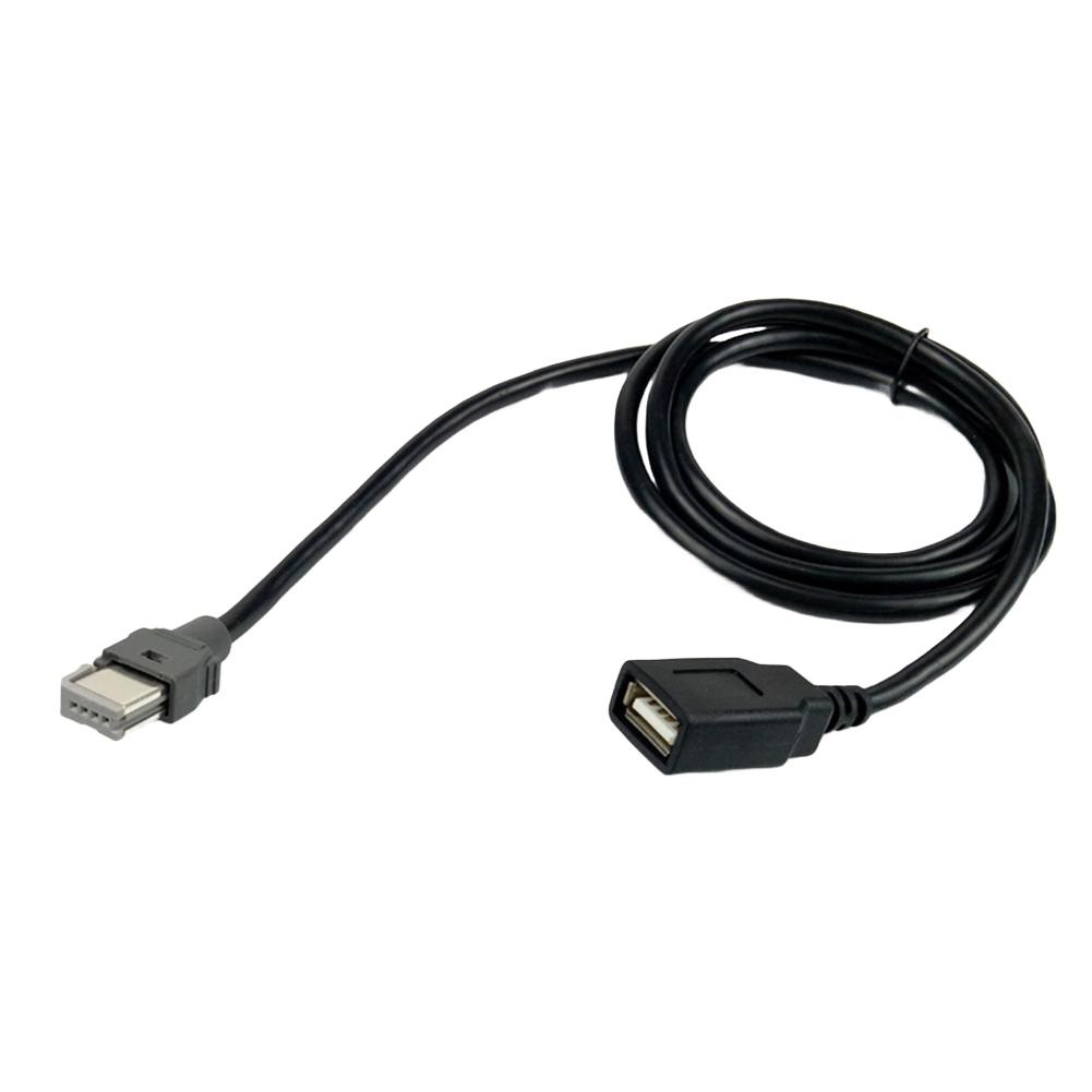 4 Pin USB Connector 4Pin Female Adapter Car Installations ABS Material Non-Deformed Structure Practical Adapter