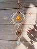 O'la Myth Suncatcher Crystal Entrance Decoration Lucky Charm Pendant Pyramid Natural Stone Quartz Orgonite Lucky Crystal Good Fortune Feng Shui Window