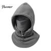 Winter Face Mask Unisex Flannel Balaclava with Drawstring, Warm Ski Hat, Fleece Lined Windproof Cold Season Travel Accessory Neck Warmer for