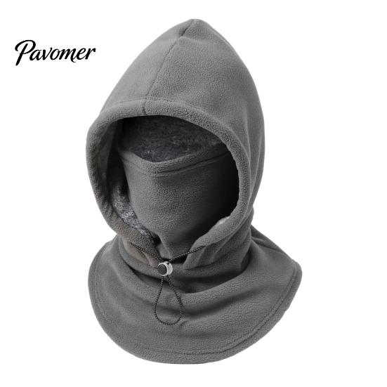 Winter Face Mask Unisex Flannel Balaclava with Drawstring, Warm Ski Hat, Fleece Lined Windproof Cold Season Travel Accessory Neck Warmer for