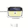 Solar Lights Outdoor,176 LED Super Bright Motion Sensor Lights Waterproof Security Light for Fence Yard Door Patio Garage Step