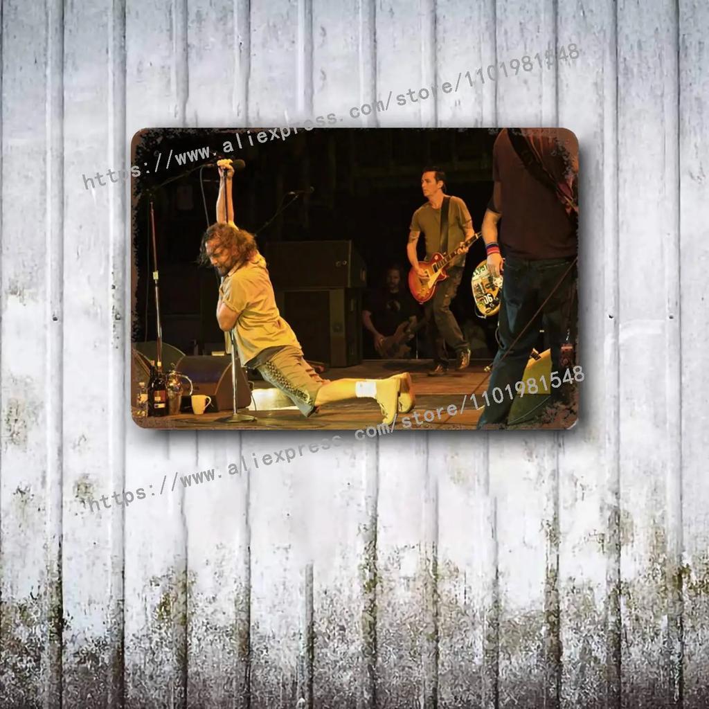 Pearl Jam Band metal Decor Poster Vintage Tin Sign Metal Sign Decorative Plaque for Pub Bar Man Cave Club Wall Decoration