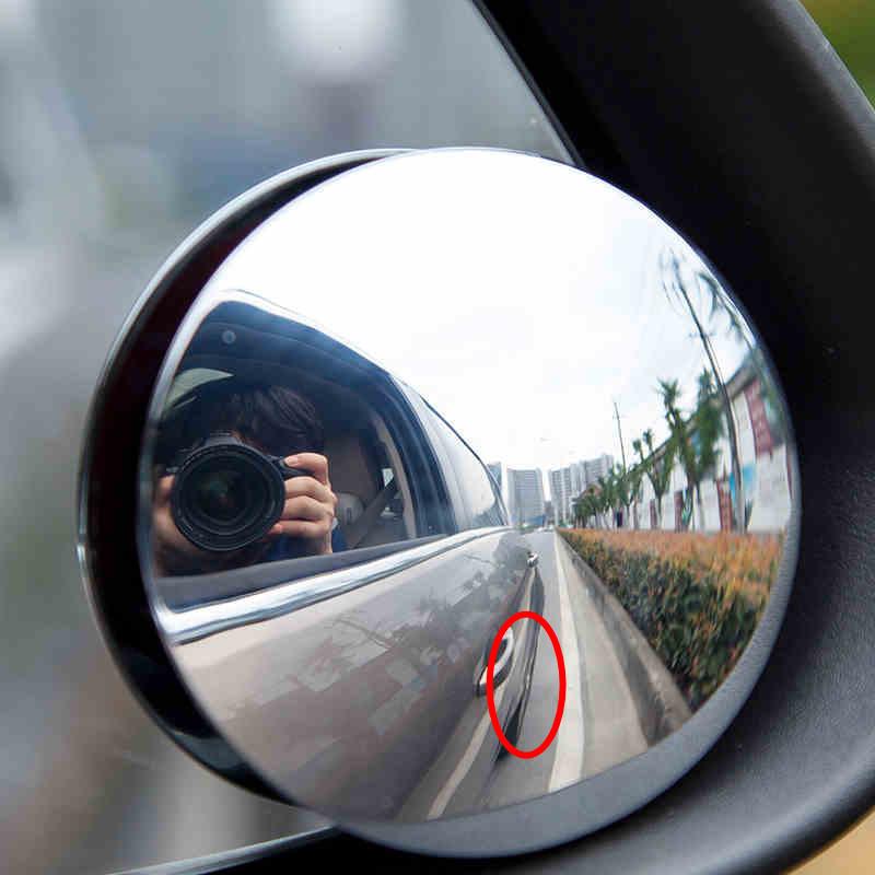 2PC 360 Degree HD Blind Spot Mirror For Car Reverse Frameless Ultrathin Wide Angle Round Convex Rear View Mirror Car Accessories