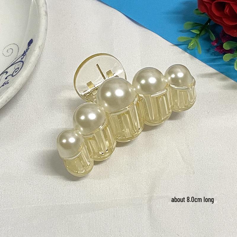 

Заколка-краб для хвоста с жемчугом для причесок и аксессуар для волос