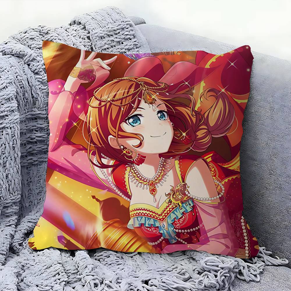 Anime T-Tomoe Udagawa Pillow Cover For Bedroom Room And Living Room Sofa Decorative Cushion Cover
