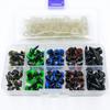 115pcs/box Colored Brown Plastic Safety Screw Eyes Round Shape Doll Bear Toys For Toys