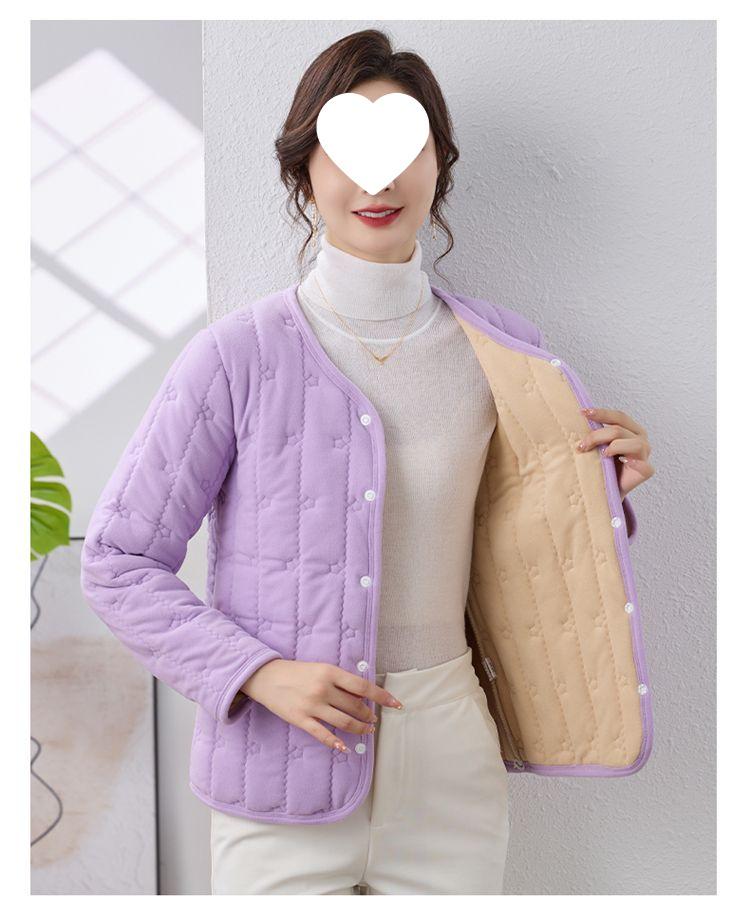 New Autumn/Winter Young Fashion Mom's Silk & Cotton Padded Warm Jacket