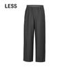 LESS 2025 Winter Wool Straight-Leg Cropped Trousers