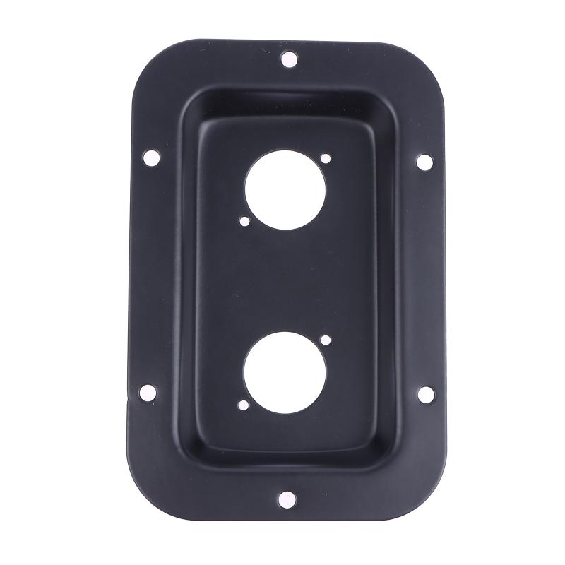 1/3Pcs Black Steel Recessed Speaker Jack Plate Xlr Connector For Dish Board Stage Loudspeaker Diy Accessories