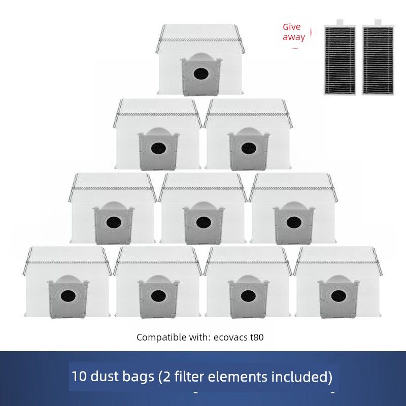 Suitable for Ecovacs T80 Consumables, Sweeping Robot Accessories, Side Brush, Roller Brush, Filter Element, Cleaning Fluid, Dust Bag, Roller