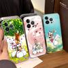 Cartoon D-Diddl Transparent Phone Case For IPhone 16 15 14 13 12 11 Pro Max Plus Soft Cover