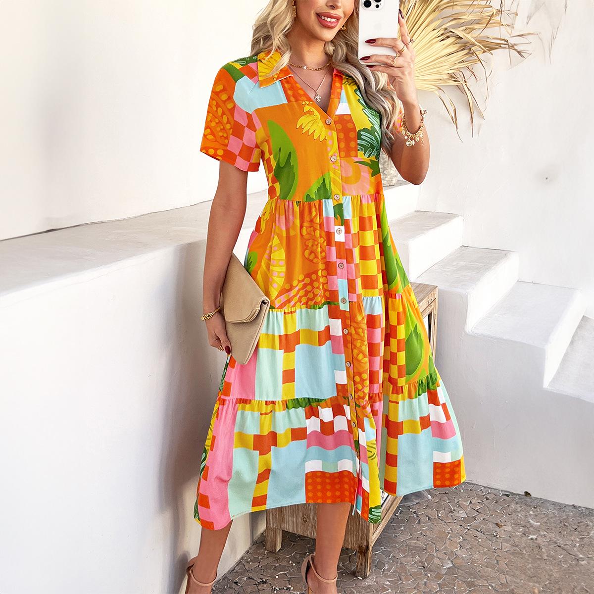 

New Women S Clothing Daily Temperament Elegant Casual Pure Desire Sexy Printed Jumpsuit Long Skirt Light Dress High-End Party Dress XL
