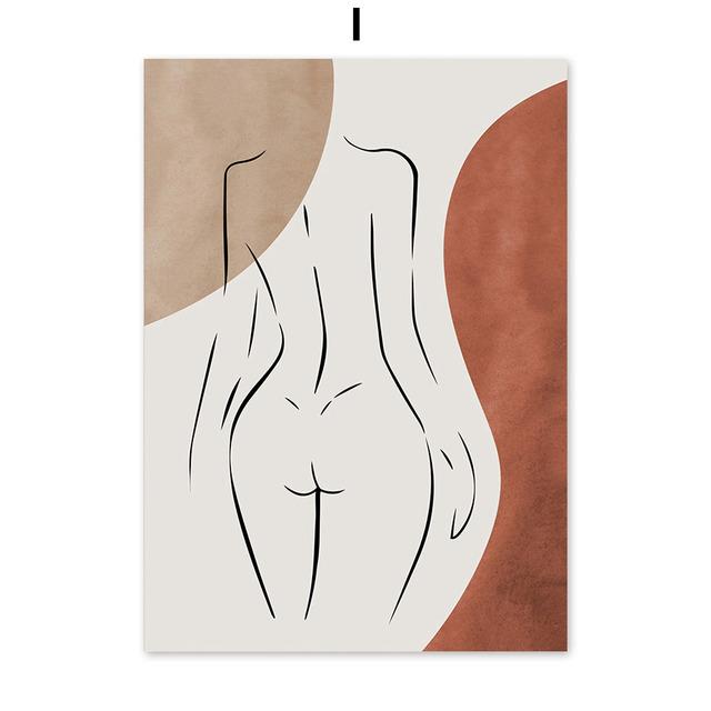 

Девушка Лицо Линии Листа Солнце Бохо Абстрактный Пейзаж Стены Искусства Холст Картины Плакаты и Отпечатки Настенные Панно Для Декора Гостиной Без Рамки 21*30cm