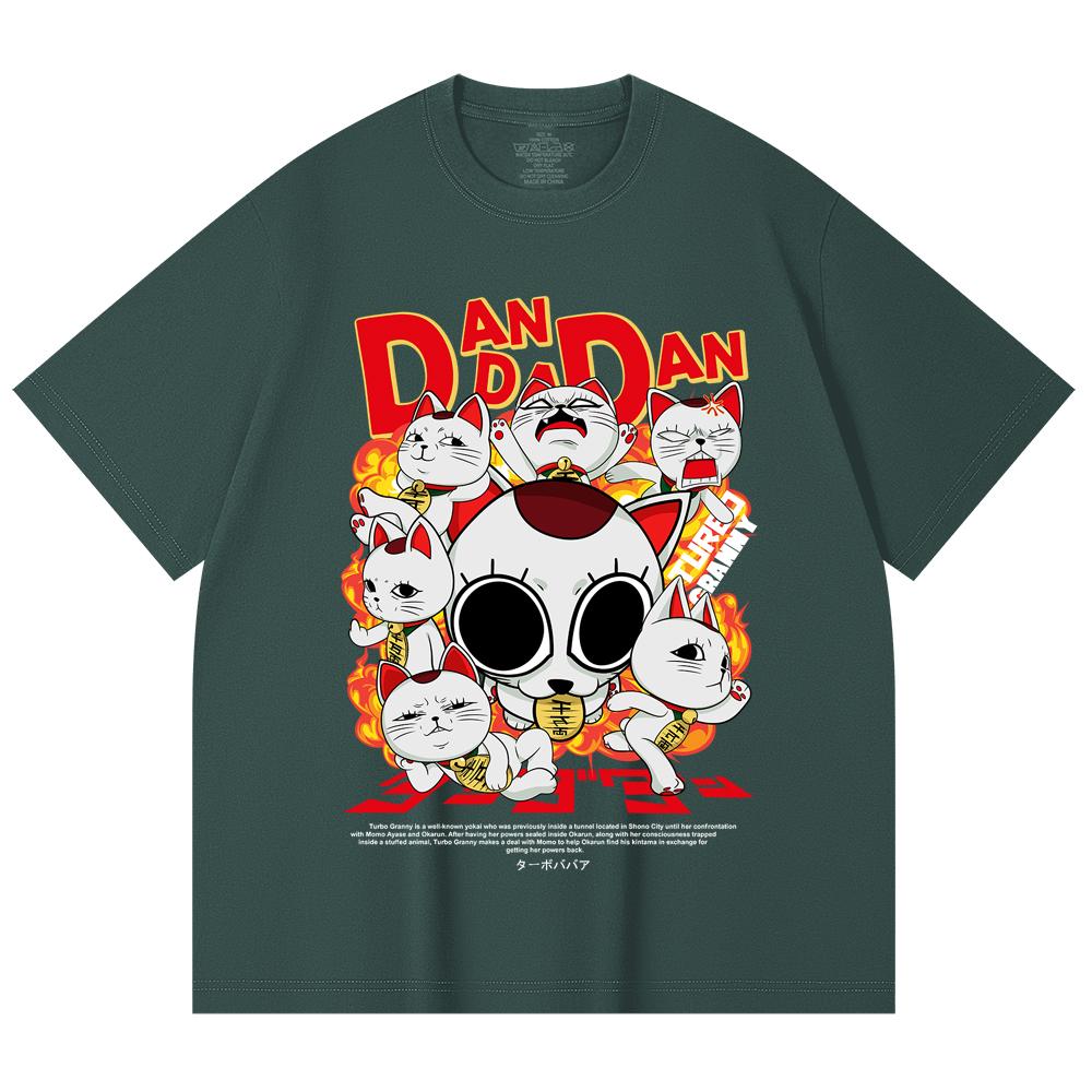 230 Gsm 100% Cotton Dandadan V12 Turbo Granny Print Unisex Heavy Cotton T Shirt