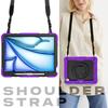 For iPad Air 13 (2025)/(2024) Case PC+Silicone Tablet Cover with Kickstand,Strap