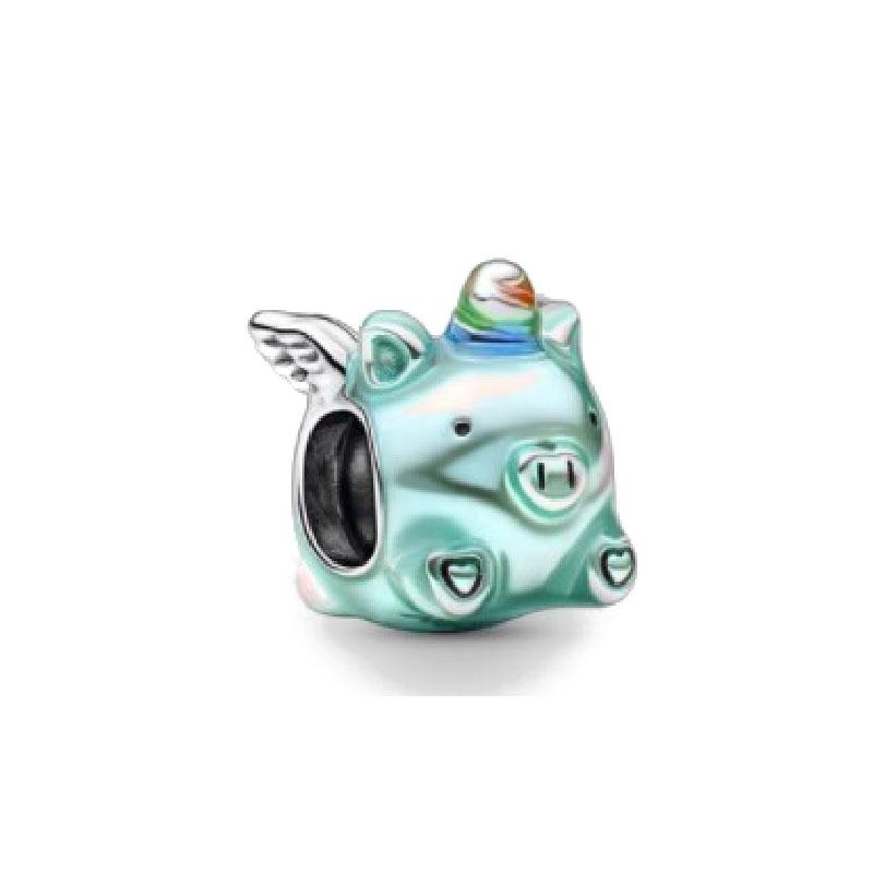 Kupferplattierte Tier Hund Katze Eule Leuchten im Dunkeln Anhänger Charms Perlen Passen Original Pandora Armband Damenschmuck