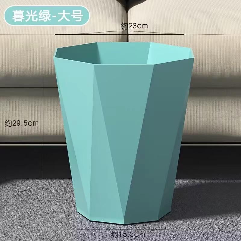 Large Open Top Can, Household Wastebasket for Kitchen Living Room Hotel, Green