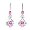 Water Drop Medium Length Earrings for Women Temperament Blue Crystal Women Earrings Engagement Wedding Gifts Jewelry Accessories