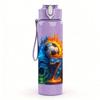 1PC Fiery Number Seven Art 750ml Color Plastic Sports Water Bottle Leakproof Flip Straw Lid Suitable for Sports Office Home Use