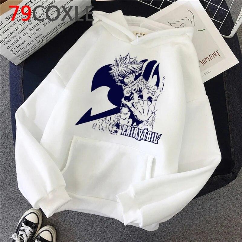 Heiße japanische Anime Fairy Tail Hoodies Frauen Kawaii Winter Kleidung Harajuku Cartoon Grafik Streetwear Unisex Sweatshirts Weibliche Unisex