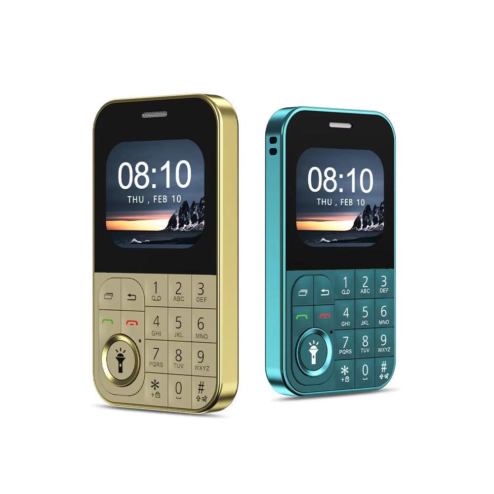 Módní V9 Odlišený vzhled 2G Tlačítkový mobilní telefon Dvě karty Dva pohotovostní režimy Multifunkční Vícejazyčný Kartový telefon